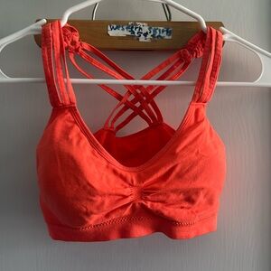 Orange Bralette with Criss Cross Straps. One size